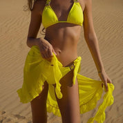 Nina | Leuke bikini cover-up pareo sjaal in de kleur Oranje voor dames in Beach stijl ideaal voor de zomer.