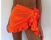 Nina | Leuke bikini cover-up pareo sjaal in de kleur Oranje voor dames in Beach stijl ideaal voor de zomer.