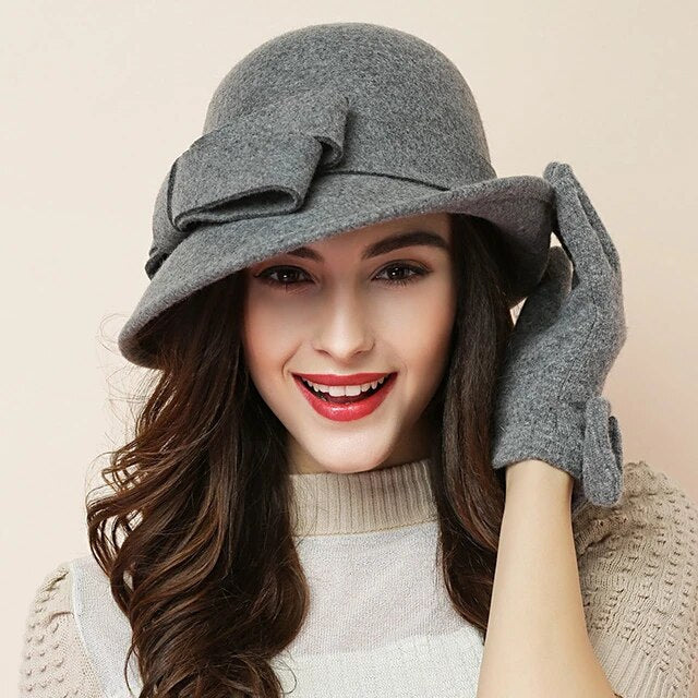 Nina | Vintage & stijlvolle fedora in de kleur Grijs voor dames in Heritage stijl ideaal voor de herfst.