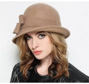 Nina | Vintage & stijlvolle fedora in de kleur Kameel voor dames in Heritage stijl ideaal voor de herfst.