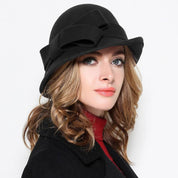 Nina | Vintage & stijlvolle fedora in de kleur Zwart voor dames in Heritage stijl ideaal voor de herfst.