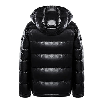 Noa | Glanzende pufferjack in de kleur Zwart voor heren in Outdoor stijl ideaal voor de winter