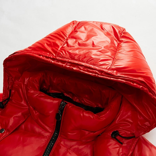 Noa | Glanzende pufferjack in de kleur Zwart voor heren in Outdoor stijl ideaal voor de winter