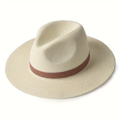 Noa | Modieuze Panama hoed met brede rand in de kleur Wit voor dames in stijl ideaal voor de lente.