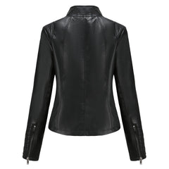 Noa | Stijlvolle leren jas in de kleur Zwart voor dames in stijl ideaal voor de herfst.
