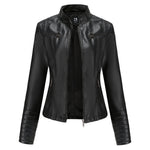 Noa | Stijlvolle leren jas in de kleur Zwart voor dames in stijl ideaal voor de herfst.