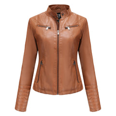 Noa | Stijlvolle leren jas in de kleur Kameel voor dames in stijl ideaal voor de herfst.