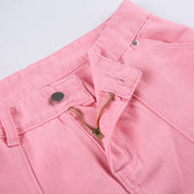 Noa | Vintage cargobroek voor dames in de kleur Roze voor dames in Outdoor stijl geschikt voor alle seizoenen.