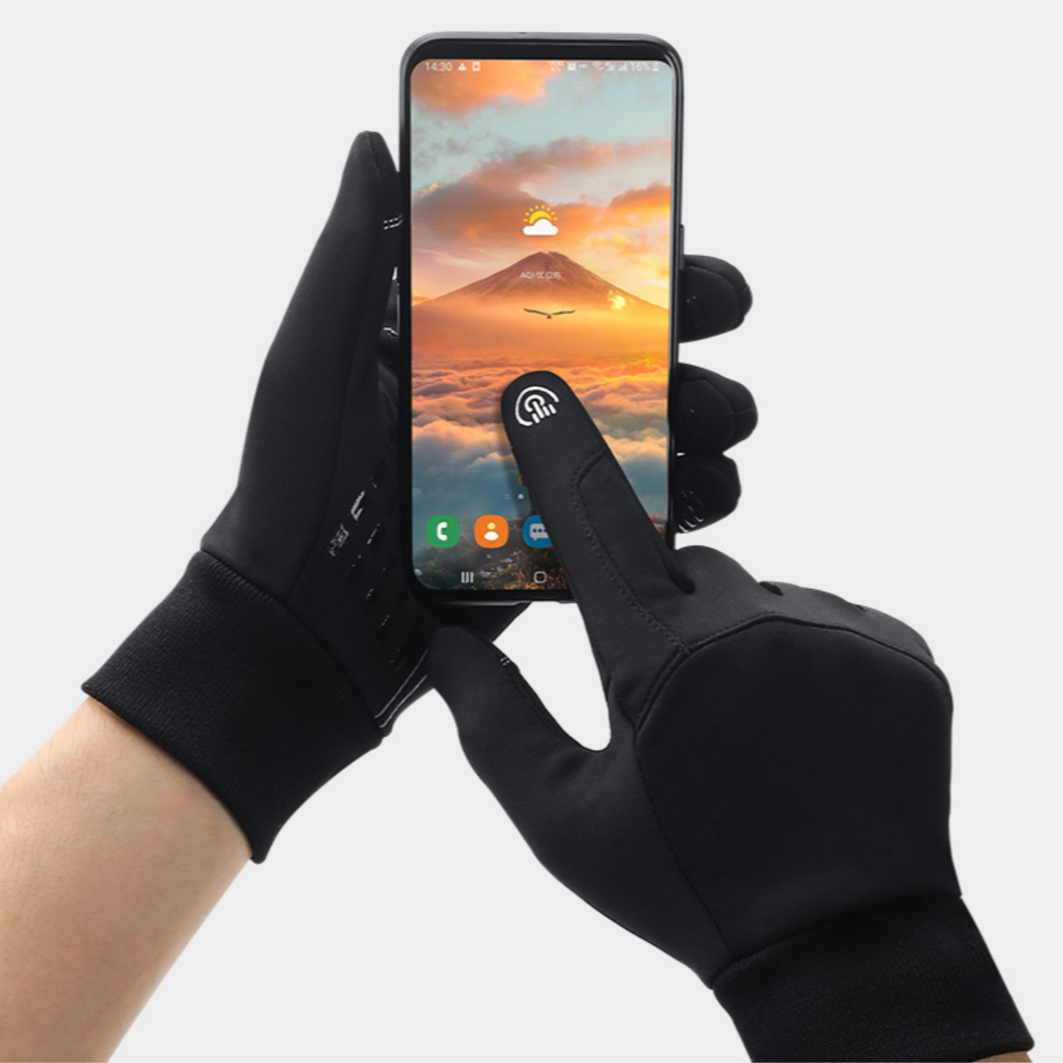 Noah | Smartphonehandschoenen in de kleur Zwart voor dames in stijl ideaal voor de winter
