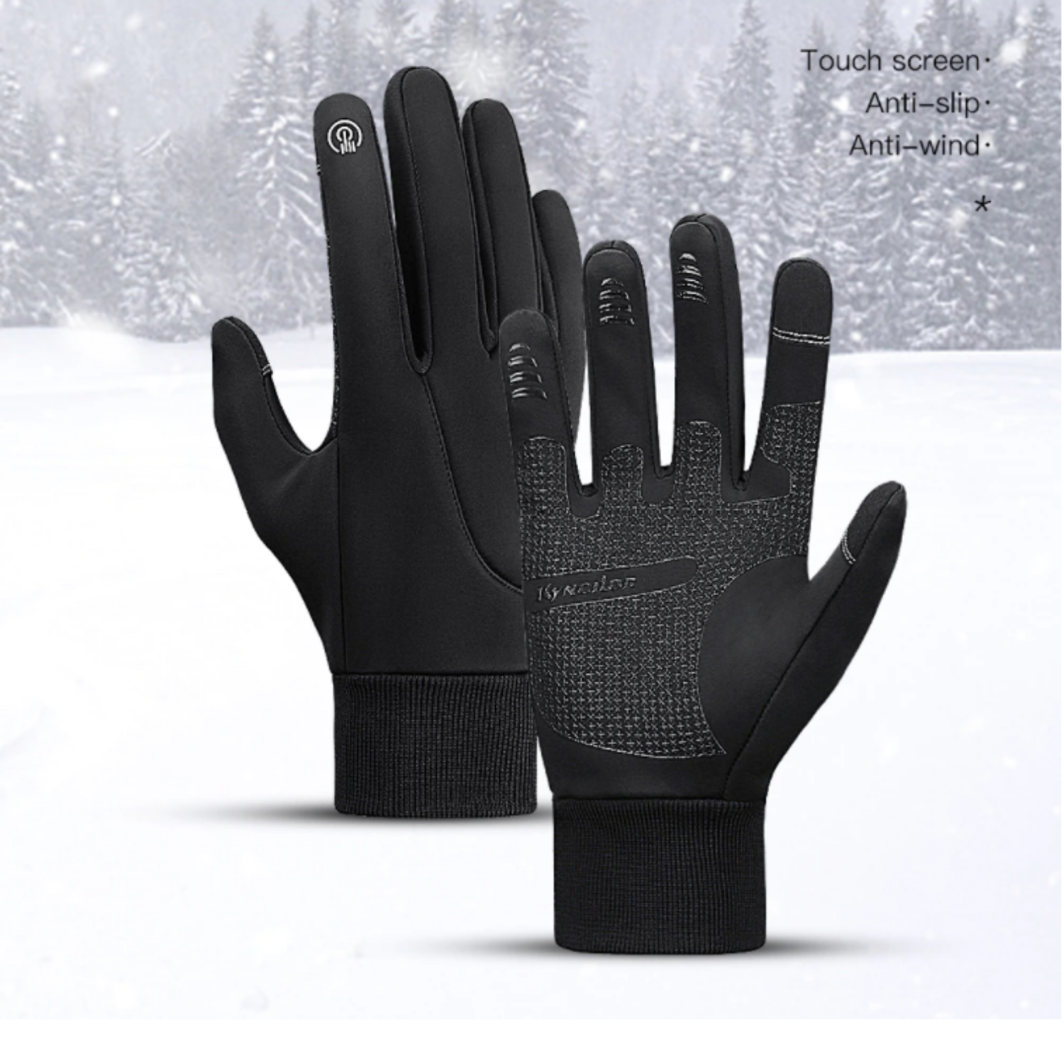 Noah | Smartphonehandschoenen in de kleur Zwart voor dames in stijl ideaal voor de winter