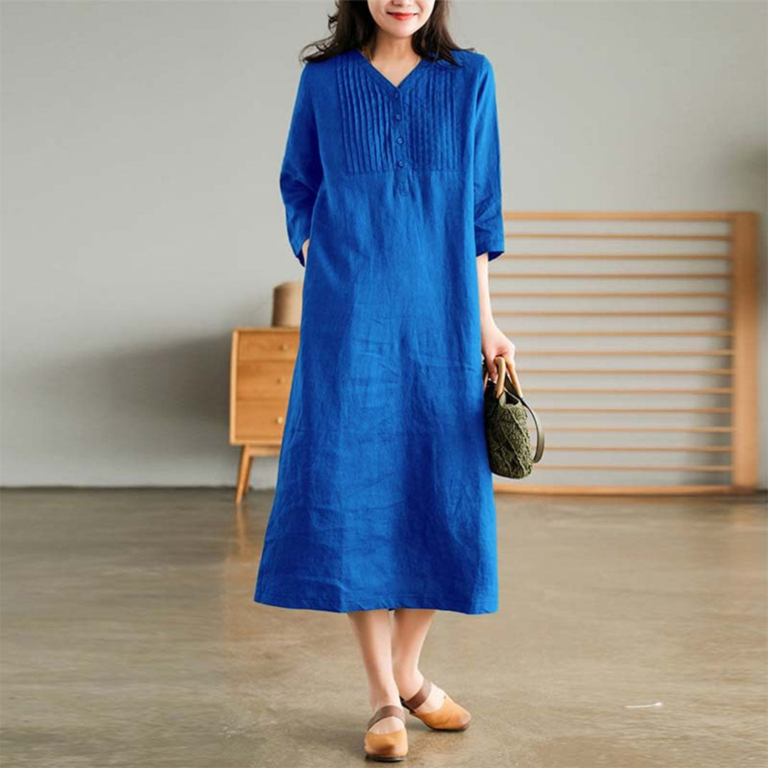Noor | Stijlvolle Winterjurk in de kleur Blauw voor dames in stijl ideaal voor de winter