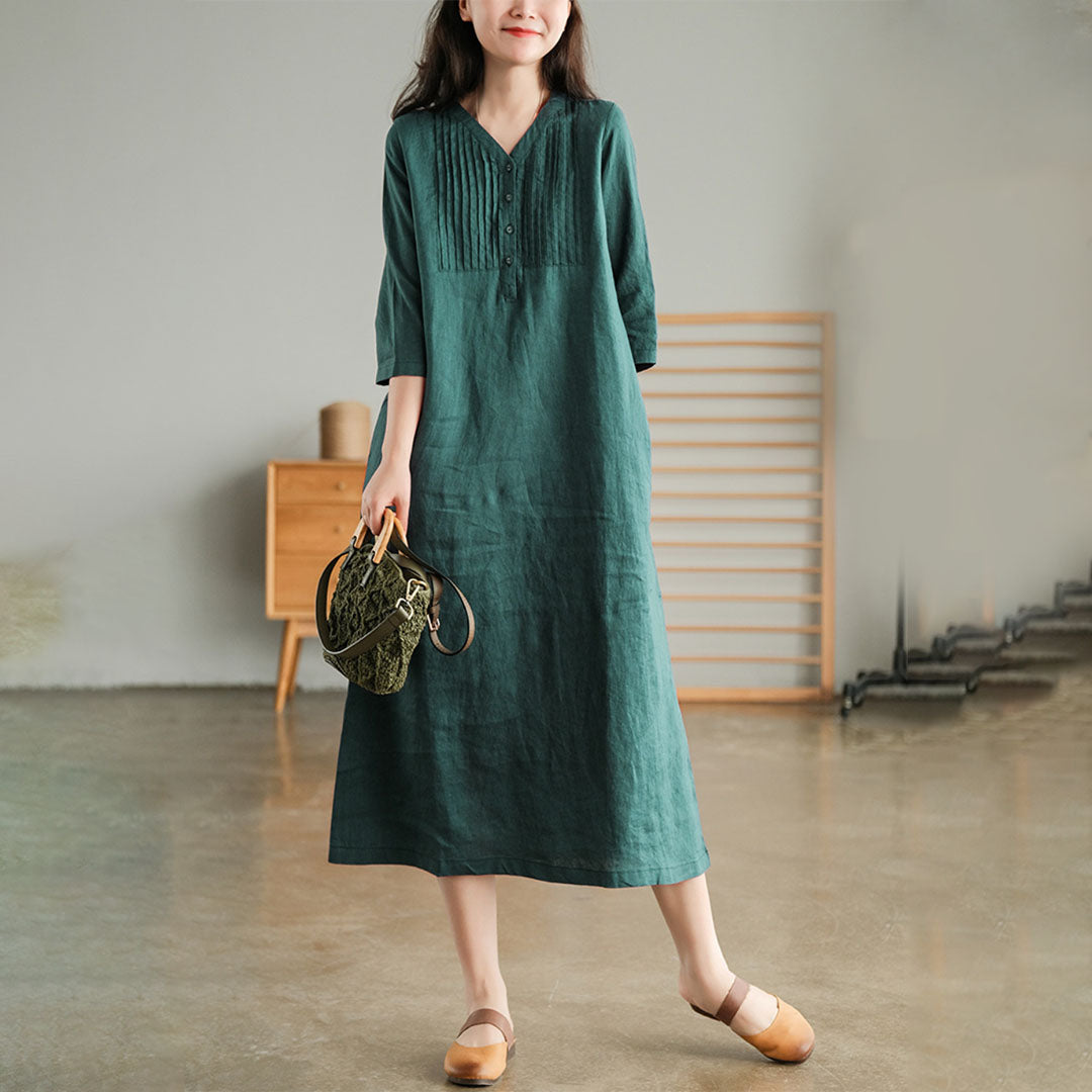 Noor | Stijlvolle Winterjurk in de kleur Groen voor dames in stijl ideaal voor de winter
