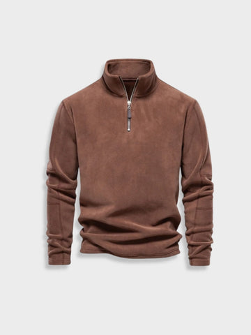 Old Money Zipper in de kleur Bruin voor dames in stijl ideaal voor de herfst.