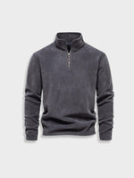 Old Money Zipper in de kleur Donkergrijs voor dames in stijl ideaal voor de herfst.