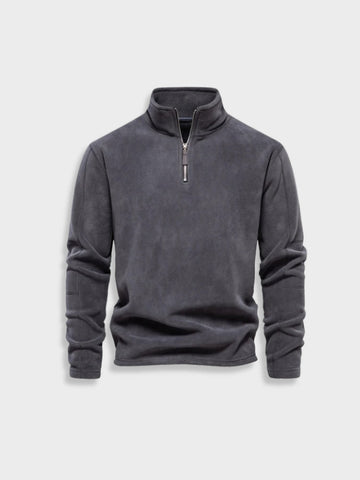 Old Money Zipper in de kleur Donkergrijs voor dames in stijl ideaal voor de herfst.