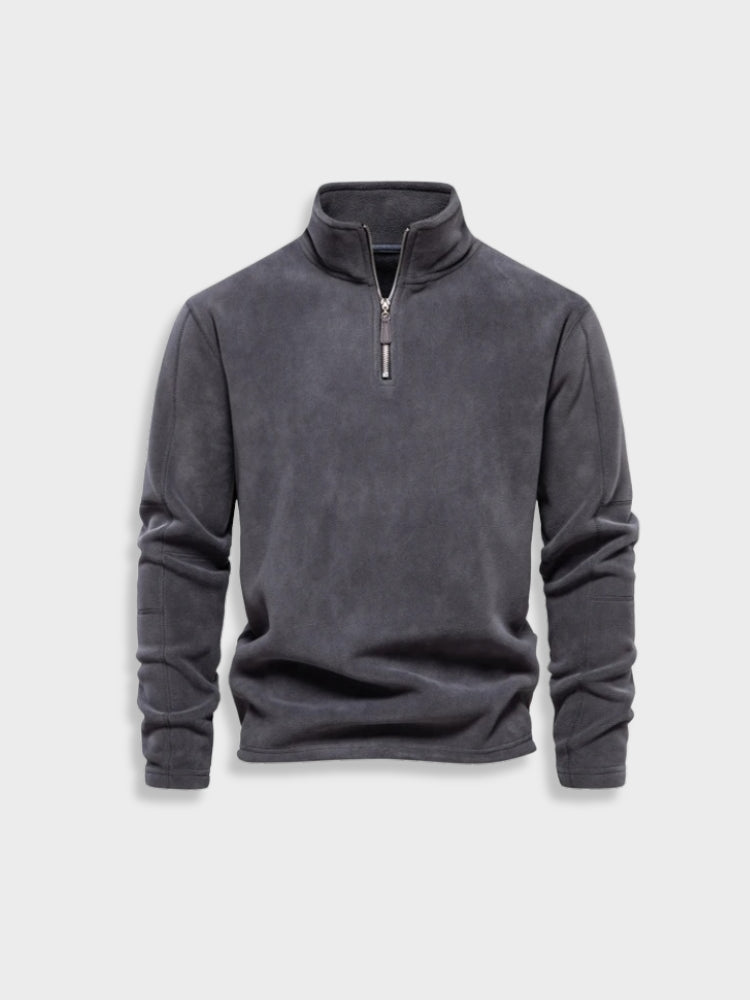 Old Money Zipper in de kleur Donkergrijs voor dames in stijl ideaal voor de herfst.