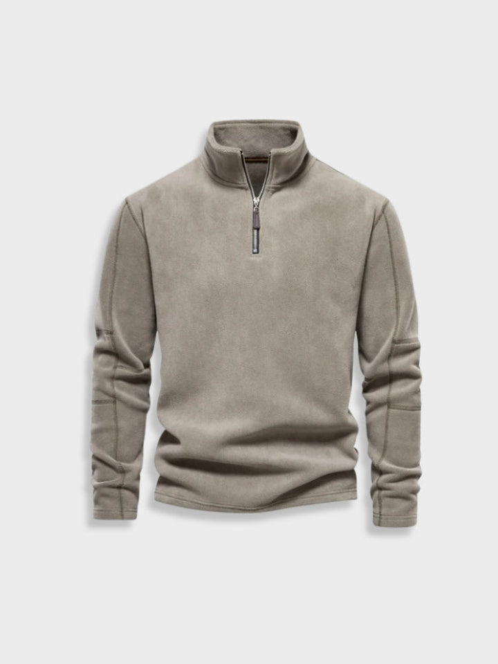 Old Money Zipper in de kleur Olijfgroen voor dames in stijl ideaal voor de herfst.