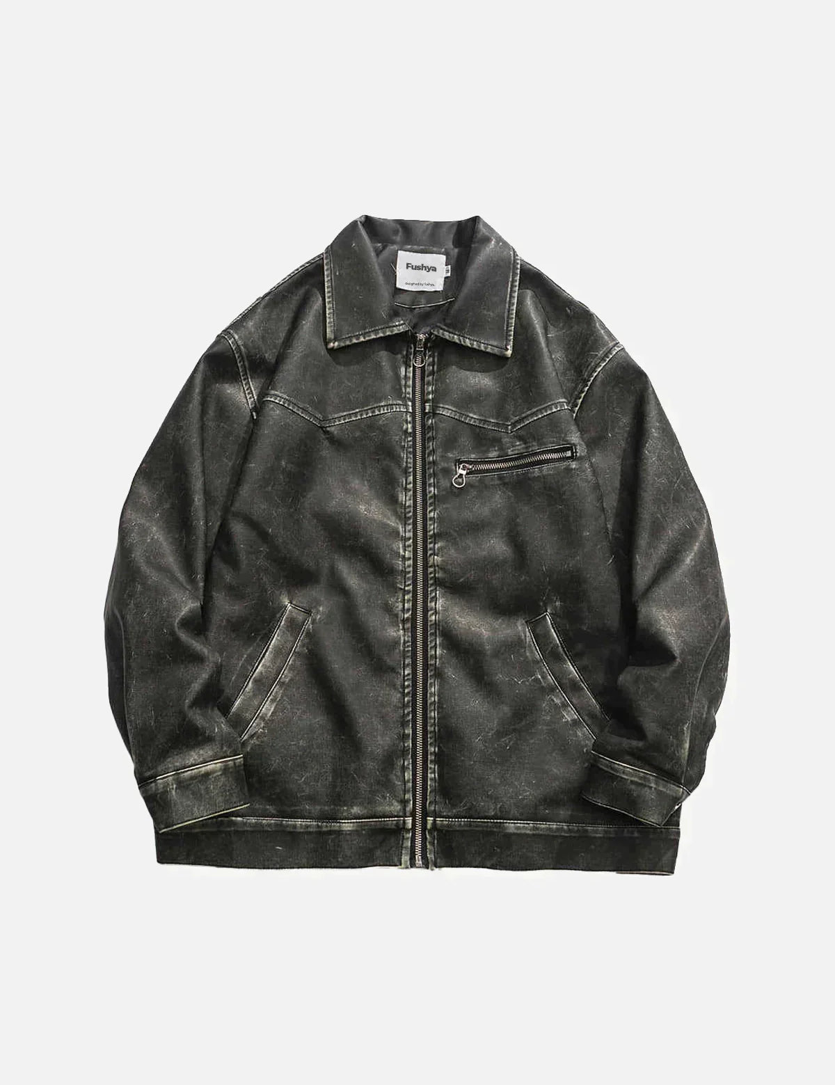 Olivia | Diep Gewassen Leren Jas in de kleur Zwart voor dames in stijl ideaal voor de herfst.