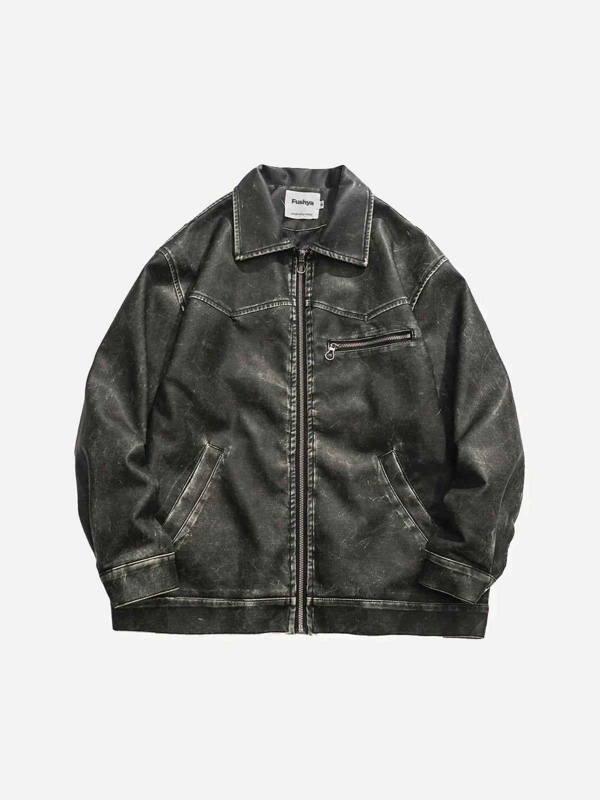Olivia | Diep Gewassen Leren Jas in de kleur Zwart voor dames in stijl ideaal voor de herfst.