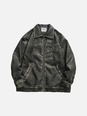Olivia | Diep Gewassen Leren Jas in de kleur Zwart voor dames in stijl ideaal voor de herfst.