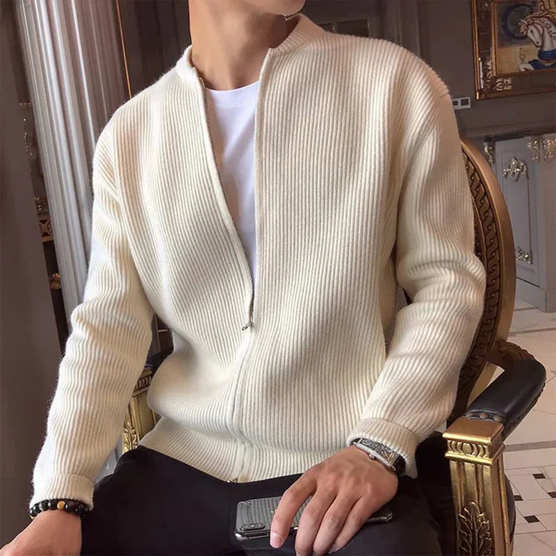 Olivier | Zacht katoenen gilet in de kleur Beige voor heren in stijl geschikt voor alle seizoenen.