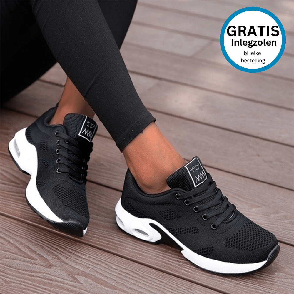 Ondersteunende comfortabele schoenen in de kleur Zwart voor dames in stijl geschikt voor alle seizoenen.