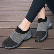 Ondersteunende schoenen met voetboogsteun in de kleur Grijs voor dames in stijl geschikt voor alle seizoenen.