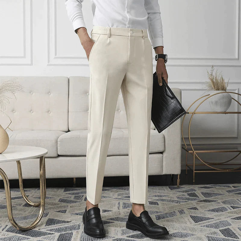 Oneal | Stretch pantalon in de kleur Beige voor heren in Formal stijl geschikt voor alle seizoenen.