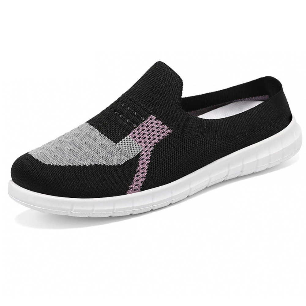 Orthopedische comfortabele gebreide schoen in de kleur Zwart voor dames in stijl geschikt voor alle seizoenen.