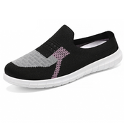 Orthopedische comfortabele gebreide schoen in de kleur Zwart voor dames in stijl geschikt voor alle seizoenen.
