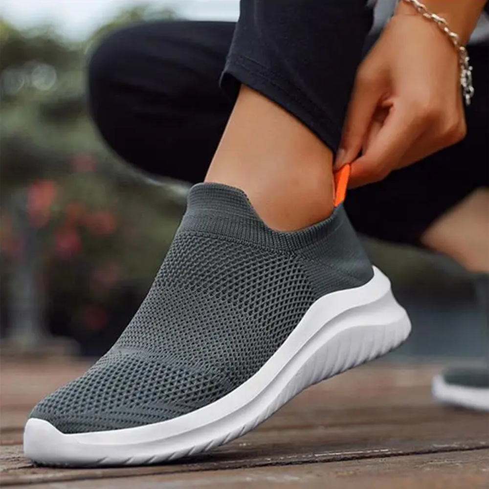 Orthopedische Comfortabele loafers in de kleur Grijs voor dames in Smart-casual stijl geschikt voor alle seizoenen.