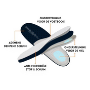 Orthopedische comfortabele schoenen in de kleur Zwart/Paars voor dames in stijl geschikt voor alle seizoenen.