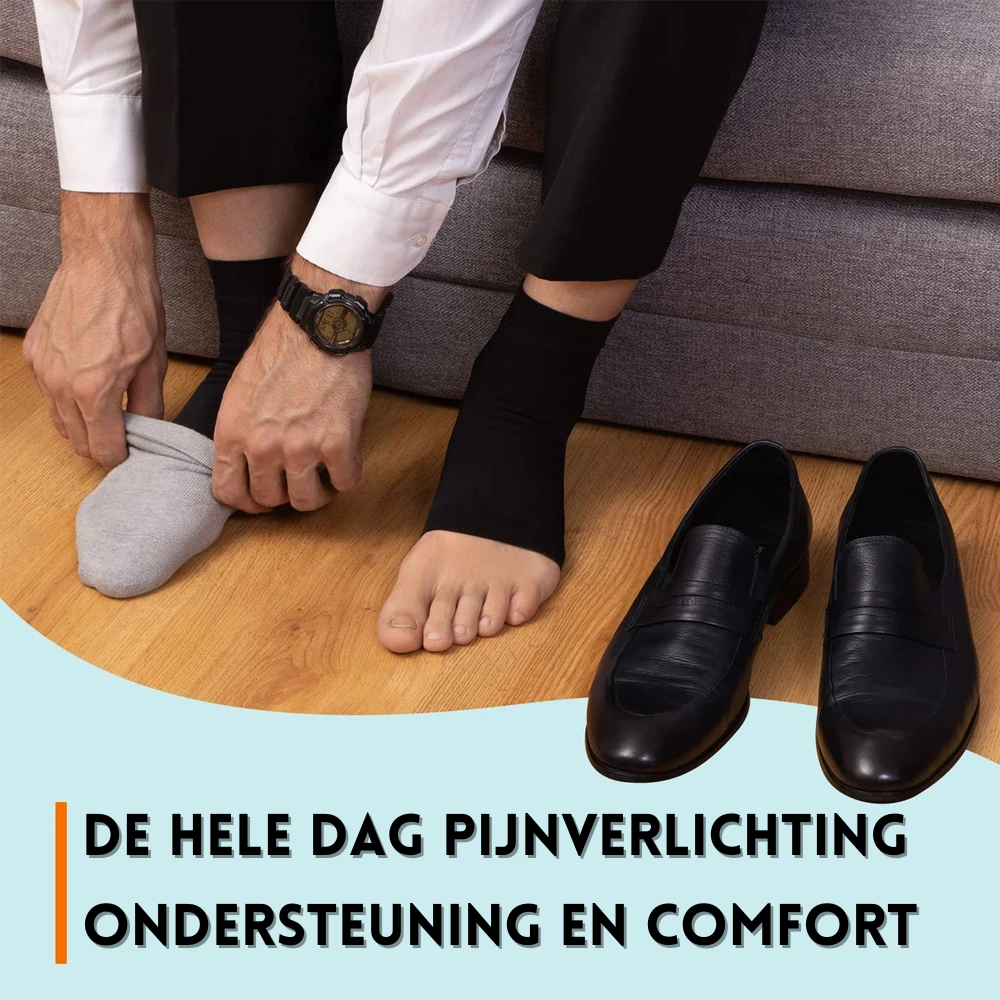 Orthopedische compressie enkelsokken in de kleur Zwart/Wit voor in stijl geschikt voor alle seizoenen.