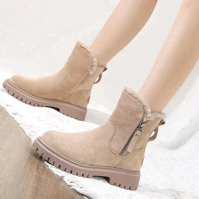 Orthopedische dames stabiele snowboots in de kleur Beige voor dames in stijl ideaal voor de herfst.