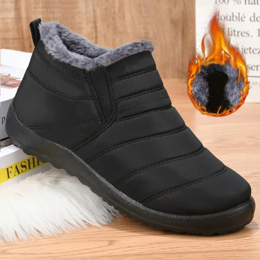 Orthopedische enkellaarsjes van fleece in de kleur 35 voor dames in Lounge stijl ideaal voor de herfst.