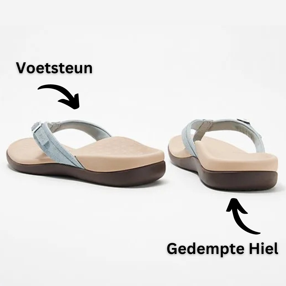 Orthopedische teenslippers met voetboogsteun in de kleur 35 voor dames in Beach stijl ideaal voor de zomer.