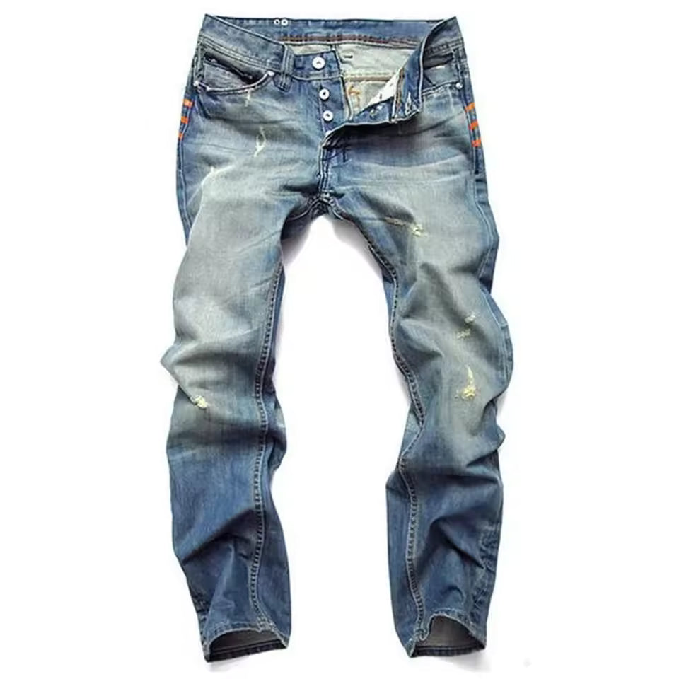 P. Legend | Gescheurde denim jeans voor heren in de kleur Blauw voor heren in Heritage stijl geschikt voor alle seizoenen.