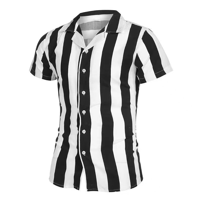 Party overhemd in de kleur Zwart voor heren in stijl ideaal voor de zomer.