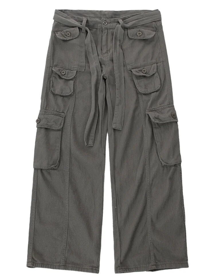 Peter | Retro cargo broek in de kleur Grijs voor heren in Outdoor stijl ideaal voor de herfst.