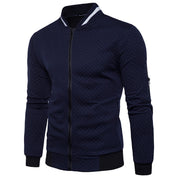 Philip | Warmte Jack met kraag en rits in de kleur Marineblauw voor heren in stijl geschikt voor alle seizoenen.