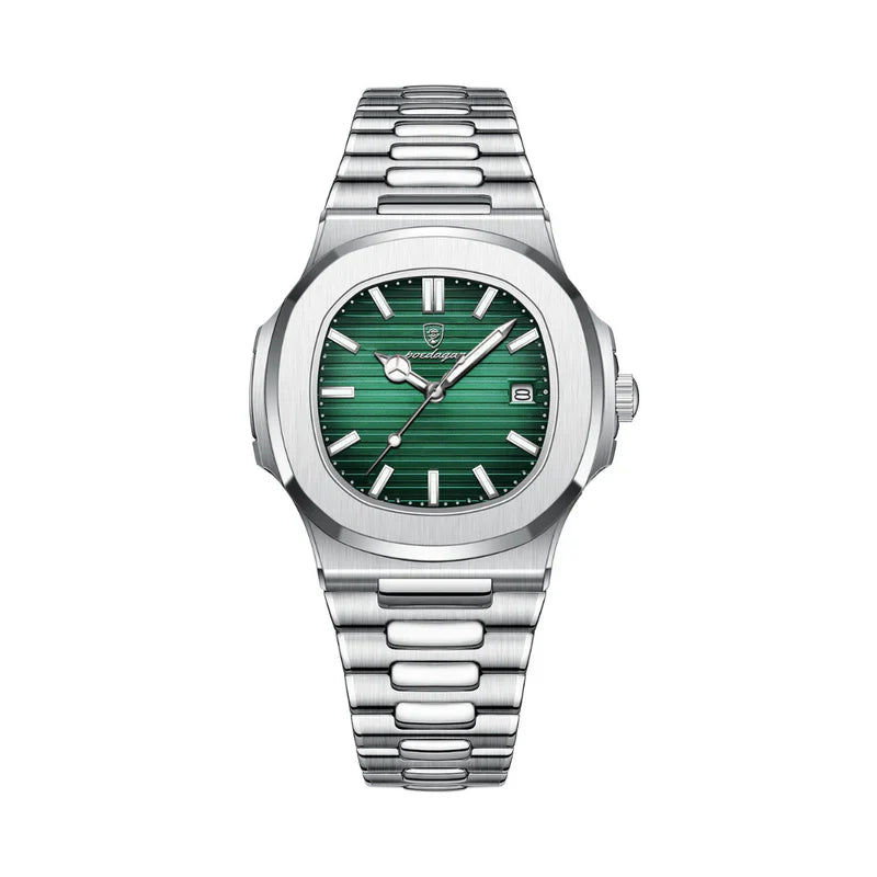 Philippe | Waterdichte klassieke horloge voor mannen in de kleur Groen voor heren in Outdoor stijl geschikt voor alle seizoenen.