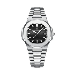 Philippe | Waterdichte klassieke horloge voor mannen in de kleur Zwart voor heren in Outdoor stijl geschikt voor alle seizoenen.