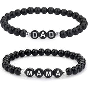 Stoere Zwarte Letterkralen Armband - Personaliseerbaar