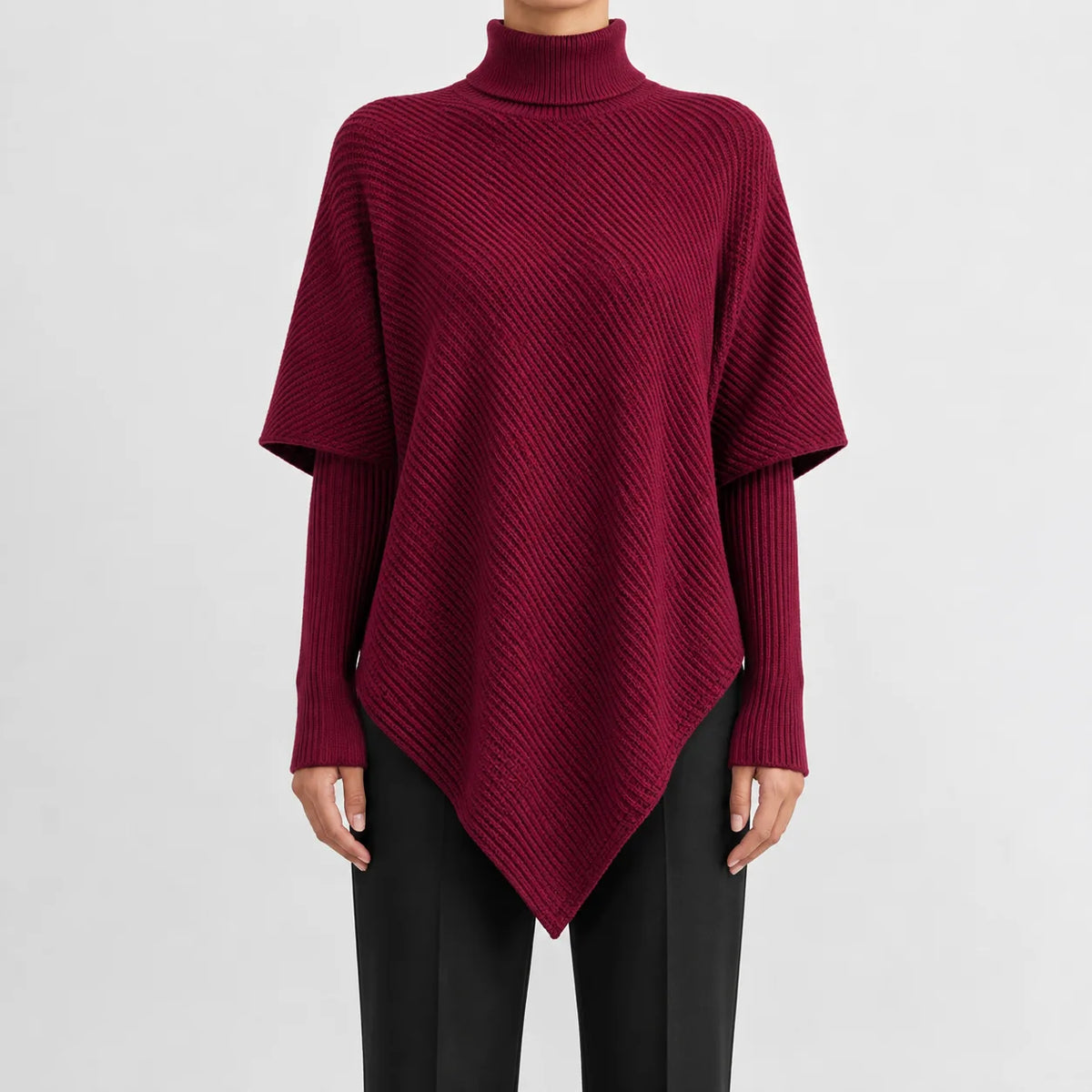 Oversized jumper met col