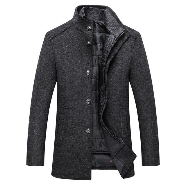 Hugo | Single-breasted thick wool coat afbeelding 3