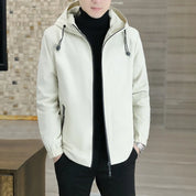 Quinten | Trendy hoodie jack voor heren in de kleur Zwart voor heren in Lounge stijl ideaal voor de herfst.