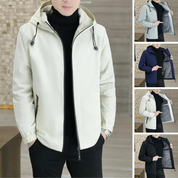 Quinten | Trendy hoodie jack voor heren in de kleur Zwart voor heren in Lounge stijl ideaal voor de herfst.