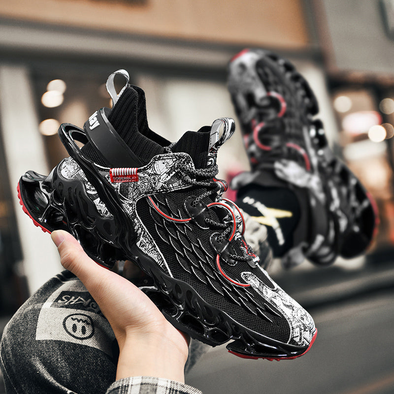 Rafael | Stijlvolle ondersteunende herensneakers in de kleur Zwart voor heren in Casual stijl geschikt voor alle seizoenen.