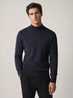 Slim fit trui met mock neck