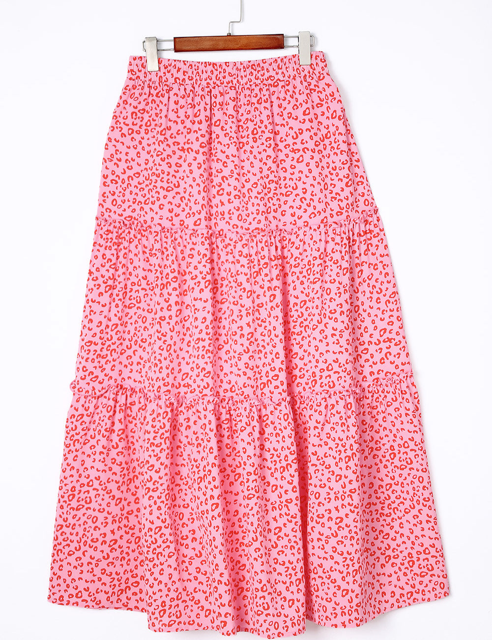 Rok met luipaardprint in de kleur Roze voor dames in stijl ideaal voor de lente.
